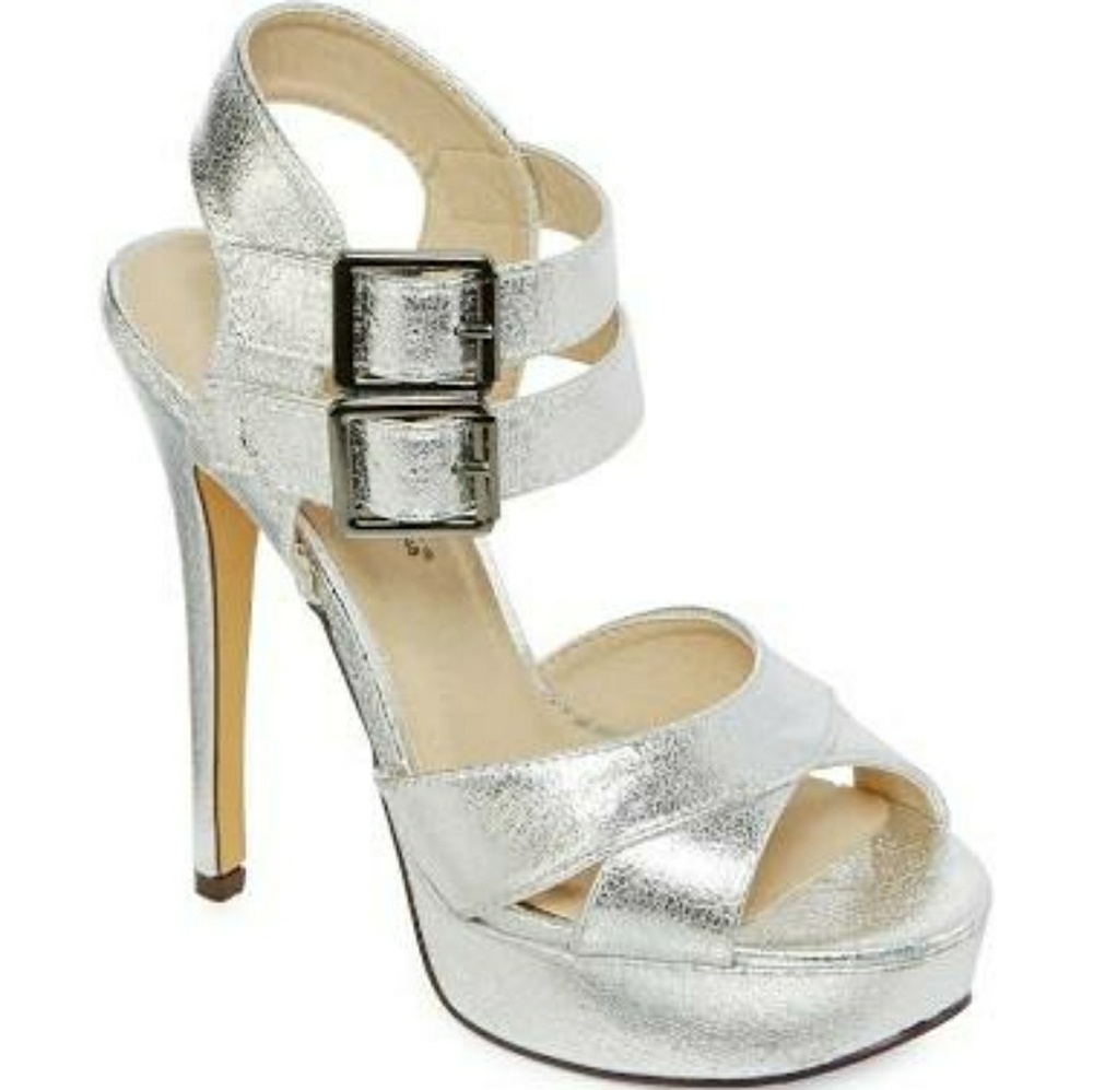 Michael Antonio Tira Double Ankle-Strap Metallic P